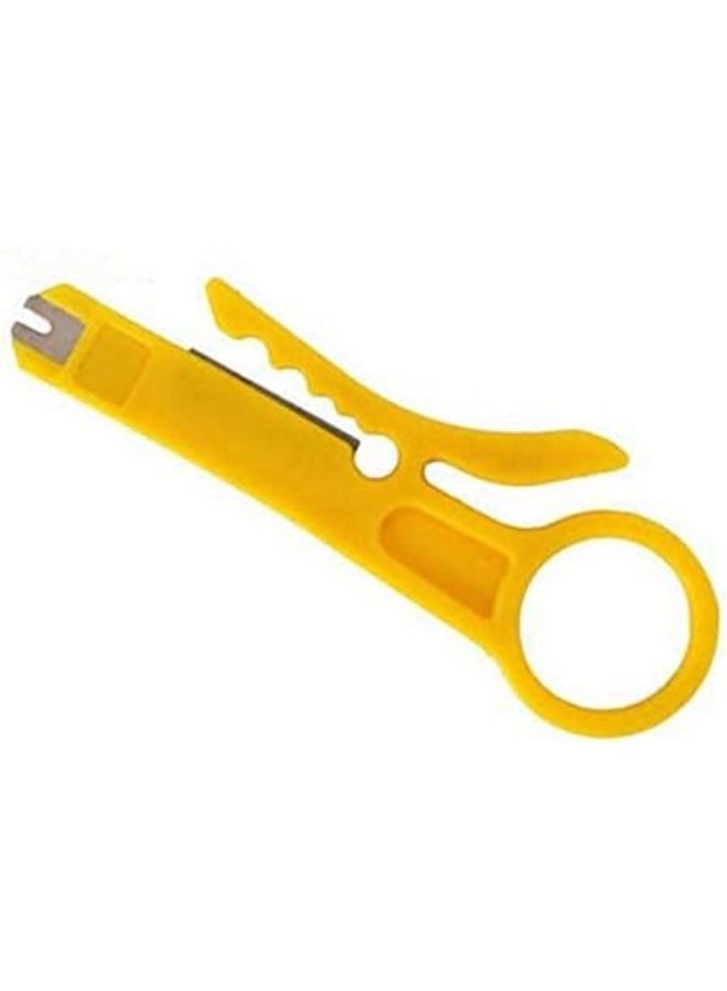 My souq Portable Mini Wire Stripper and Cutter for Network Cables - Yellow - Image 3